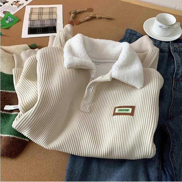 Corduroy Lambwool Pullover